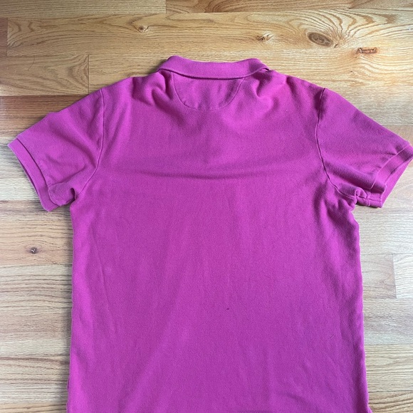 Chaps Polo Shirt Mens Large Pink Crest Short Sleeve Collar Cotton Solid - Picture 3 of 3